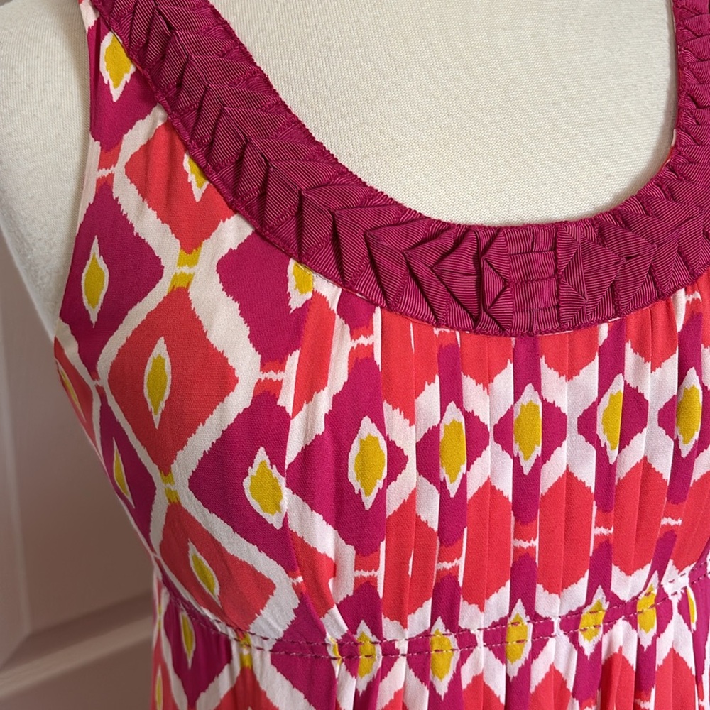 Tory Burch ikat print silk with a braided neckline - Picture 3 of 14
